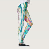 Leggings Magic Marbling : Metallic Paint Design. (Droite)