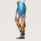 Leggings Magical Glowing Flowers Heart Garden (Gauche)