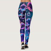 Leggings Magie de bulle rose pourpre (Dos)