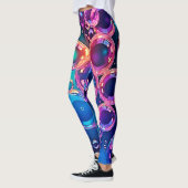 Leggings Magie de bulle rose pourpre (Gauche)