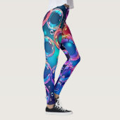 Leggings Magie de bulle rose pourpre (Droite)