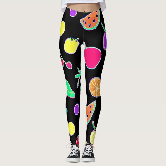 Leggings Magie de néon tropique radiant (Devant)