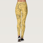 Leggings Magie Jaune Vintage étoile de soleil céleste (Dos)