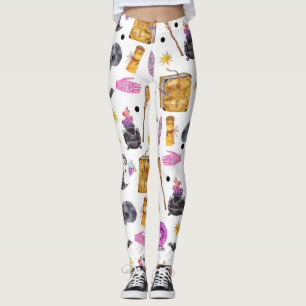 Leggings Magique Halloween Aquarelle Magie Fête Amusante