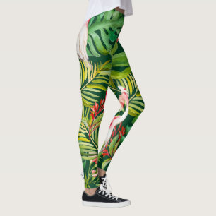 Leggings Magnifiques plantes tropicaux et oiseaux