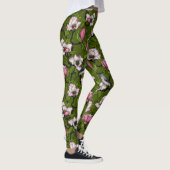 Leggings Magnolia en floraison et oiseau de tireur 2 (Droite)