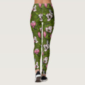 Leggings Magnolia en floraison et oiseau de tireur 2 (Dos)