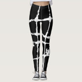 Leggings Maille moderne blanche raffinée Grunge sale (Devant)