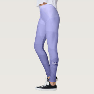 Leggings Maille violet bleu gris foncé motif Monogramme