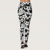 LEGGINGS MAILLOT DE BAIN ROSE (NOIR/BLANC) (Dos)