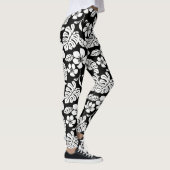 LEGGINGS MAILLOT DE BAIN ROSE (NOIR/BLANC) (Droite)