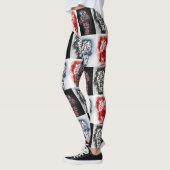 Leggings Main Coon Pop Art Collage Tendances funky (Gauche)