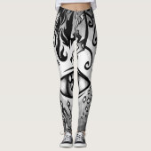 Leggings Main des guêtres "de pluie pourpre" de création (Devant)