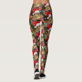 Leggings Maine Coon Chat Père Noël & Cadeaux Arbre de Noël  (Dos)