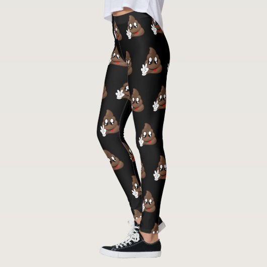 Leggings Mains de signe de paix d'Emoji de dunette (Gauche)