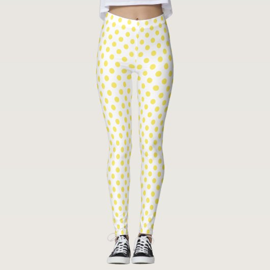 Leggings Maïs Cercles Pois Jaunes (Devant)