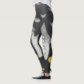 Leggings Maison d'Halloween, Chats noirs, Chats, Chauves-so (Gauche)