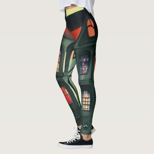 Leggings Maison hantée d'Halloween (Gauche)