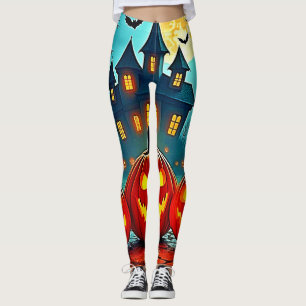 Leggings Maison Hantée Frissons de Nuit Sombres
