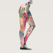 Leggings Maisons Abstraites : Aquarelle Arrière - plan sans (Droite)