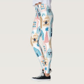 Leggings Maisons scandinaves, motif d'humeur hivernale. (Gauche)