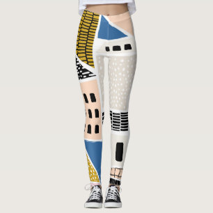 Leggings Maisons Tirées main sans couture Abstrait