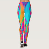 Leggings Majesté du loup psychédélique (Dos)