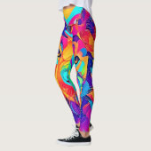 Leggings Majesté du loup psychédélique (Gauche)
