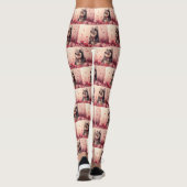 Leggings Malamute d'Alaska avec Rose - Saint-Valentin (Dos)