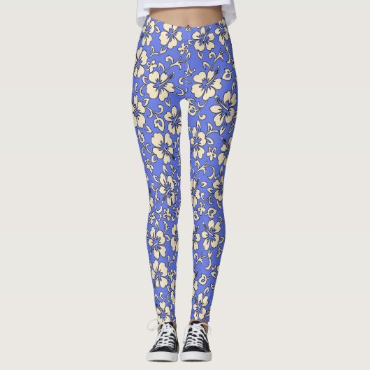 Leggings Malia Hibiscus Hawaiian Tropical Floral (Devant)