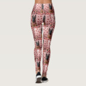 Leggings Malinois belge avec des roses - Saint-Valentin (Dos)