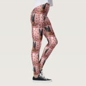 Leggings Malinois belge avec des roses - Saint-Valentin (Droite)