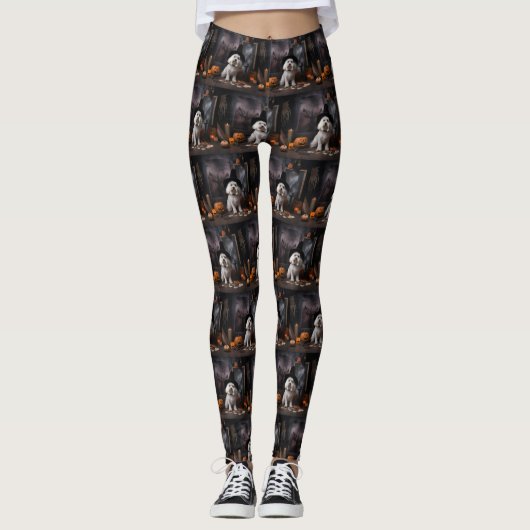 Leggings Maltais Citrouille Halloween effroi (Devant)