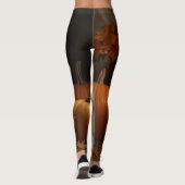 Leggings Malti tzu Puppy Citrouille d'automne (Dos)