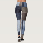 Leggings Maman de chat de compagnie Jean faux Patchwork Col (Dos)