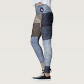 Leggings Maman de chat de compagnie Jean faux Patchwork Col (Gauche)
