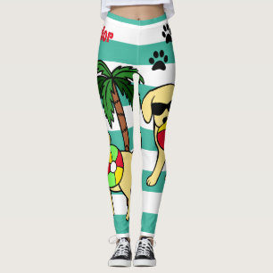 Leggings Maman jaune fraîche de Labrador de lunettes de