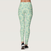 Leggings Mandala abstrait vert clair (Dos)