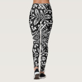 Leggings mandala art abstrait géométrique b&W (Dos)