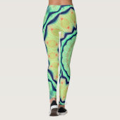 Leggings Mandala au néon d'éloge de Blacklight d'étoile (Dos)