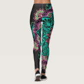 Leggings Mandala au néon lumineux (Dos)