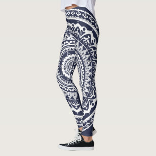 Leggings Mandala Blanc Laissez la mer vous libérer