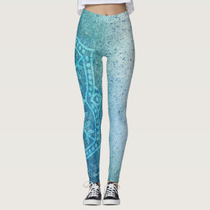 Leggings Mandala bleu