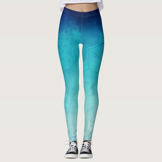 Leggings Mandala Bleu (Devant)