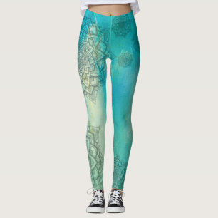Leggings Mandala bleu