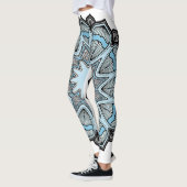 Leggings Mandala bleu et blanc (Gauche)