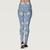 Leggings mandala coeurs motif bleu (Dos)