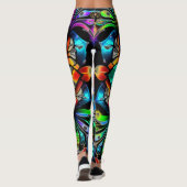 Leggings Mandala coloré, Mandala psychédélique, Géométrique (Dos)