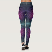 Leggings Mandala Colorful Striant Fractal Art Kaleidoscope (Dos)