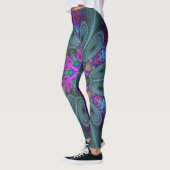 Leggings Mandala Colorful Striant Fractal Art Kaleidoscope (Gauche)